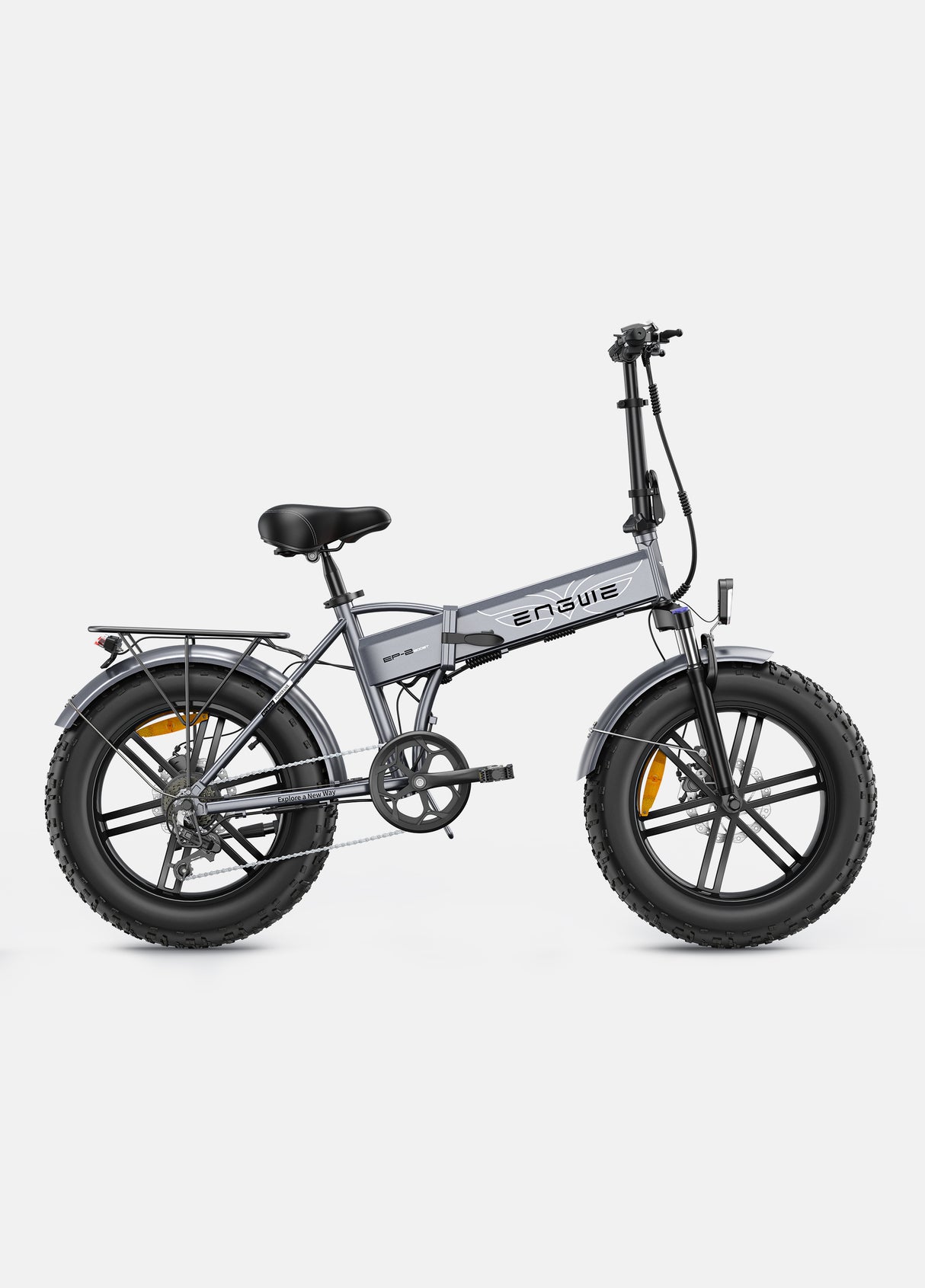 a grey engwe ep-2 boost fat tire electric bike