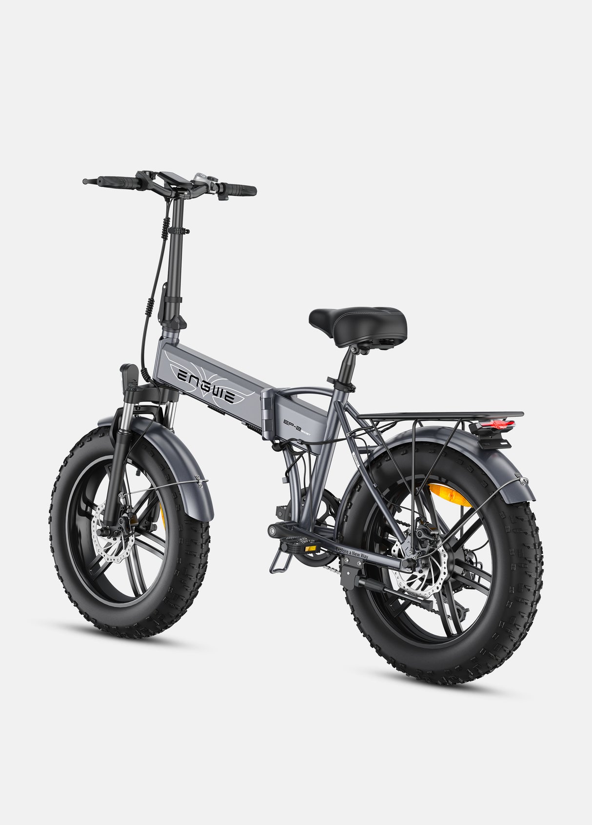 a grey engwe ep-2 boost compact e bike