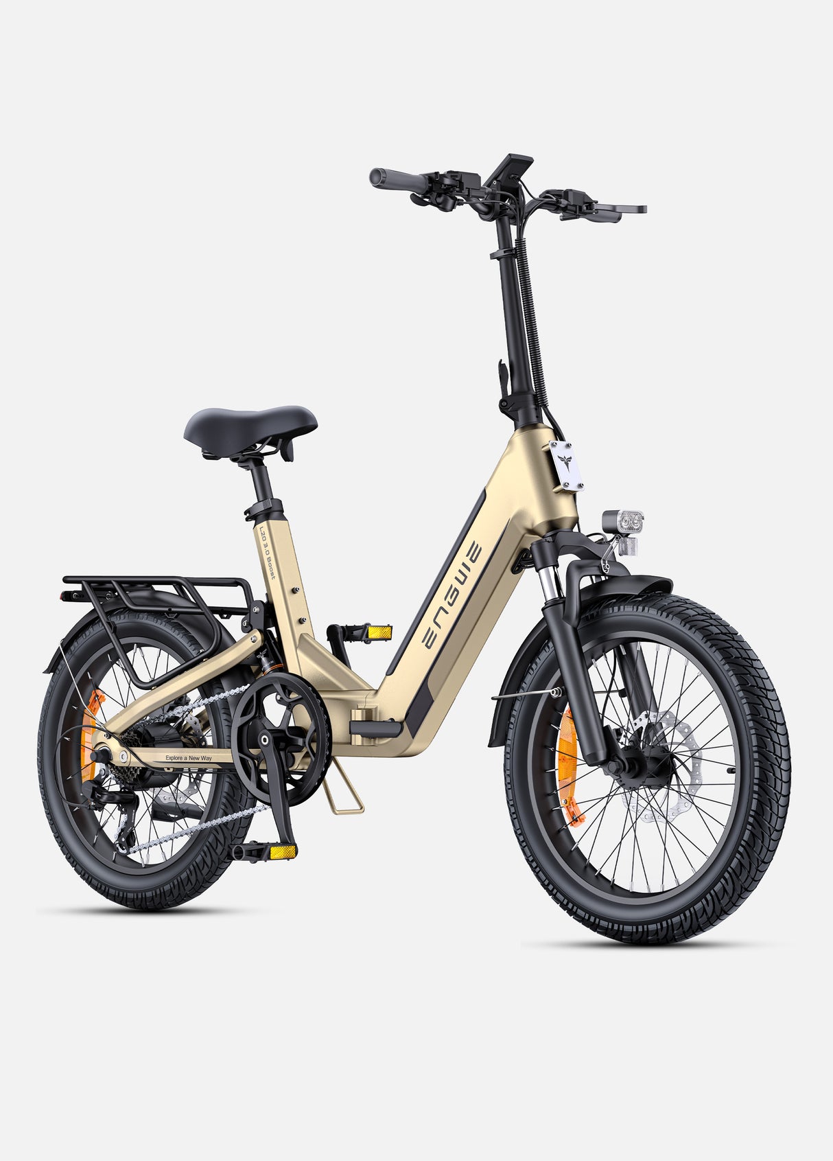 a champagne engwe l20 3.0 boost compact e bike