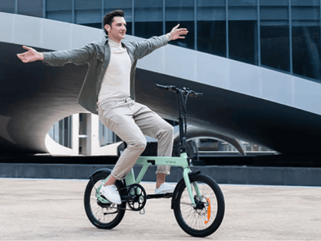 A man riding ENGWE ebike