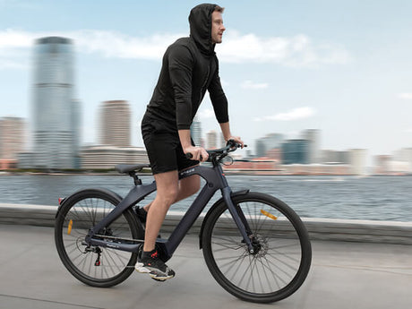 a man rides oe ENGWE MapFour N1 Pro smart ebike