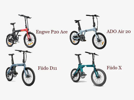 electric bike comparison: engwe p20 ace vs ado air 20 vs fiido d11 vs fiido x