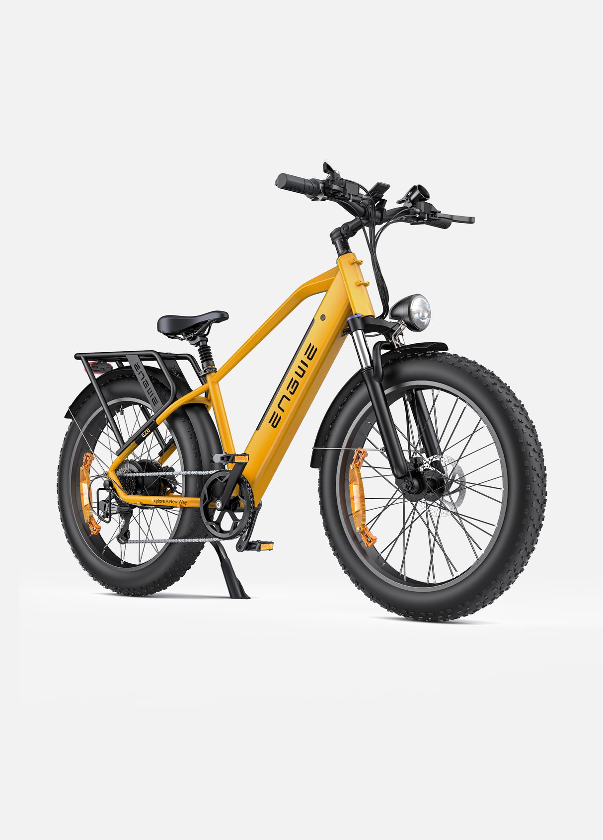 a yellow engwe e26 e fatbike