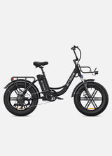 an onyx black engwe l20 electric off road bike