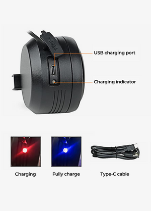 ENGWE e-bike alarm USB charging port, charging indicator light and charging status display, type-c cable