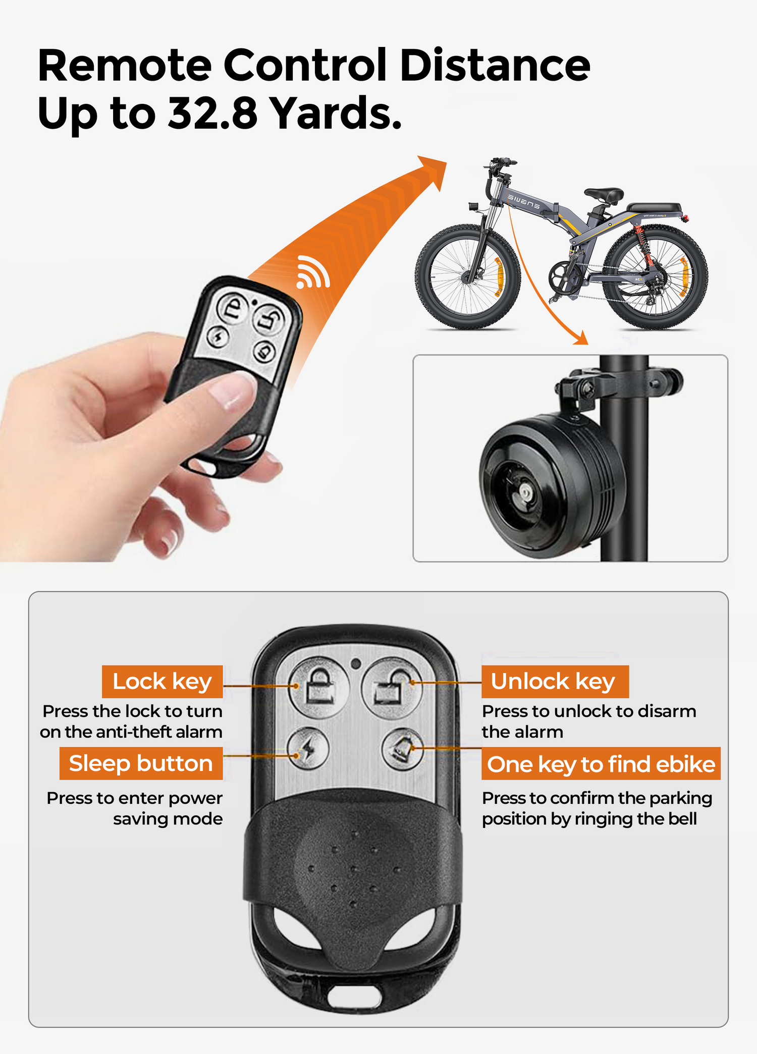 ENGWE E-Bike Alarm Anti-Theft Security System for ride ENGWE Official ENGWE E-Bike Alarm Anti-Theft Security System for ride ENGWE Official