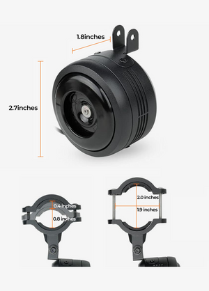 Dimensions of the ENGWE ebike alarm