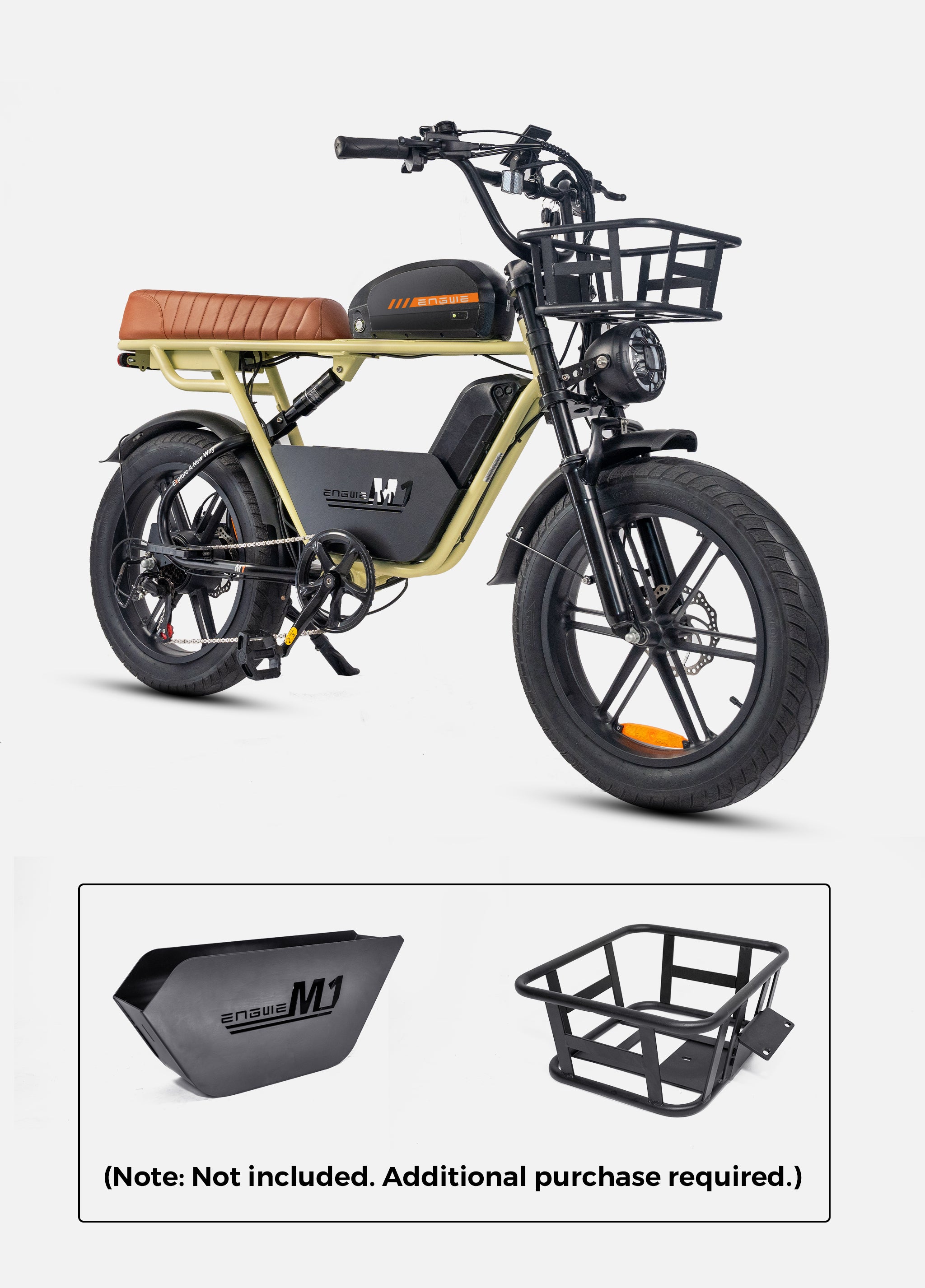 ENGWE M1 Moped Style Electric Bike: 170KM Electric Fat Tire Bike