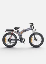 a grey engwe x24 full suspension e bike